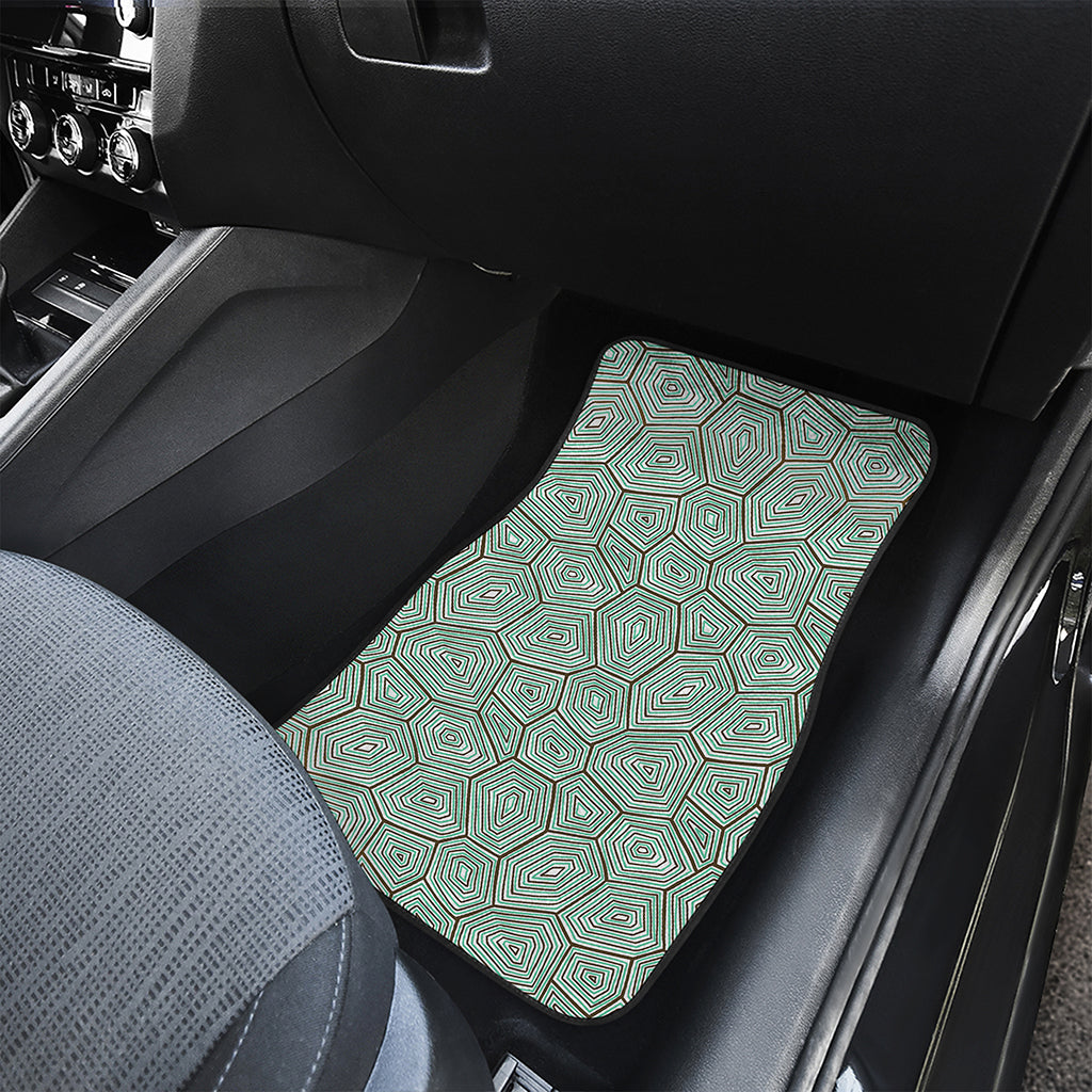 Turtle Shell Pattern Print Front Car Floor Mats