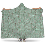 Turtle Shell Pattern Print Hooded Blanket