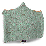 Turtle Shell Pattern Print Hooded Blanket