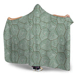 Turtle Shell Pattern Print Hooded Blanket