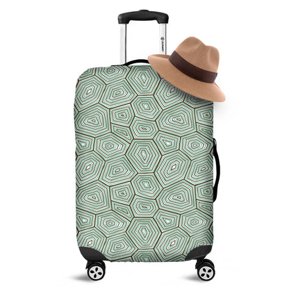Turtle Shell Pattern Print Luggage Cover