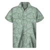 Turtle Shell Pattern Print Men's Short Sleeve Shirt