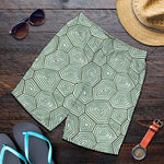 Turtle Shell Pattern Print Men's Shorts