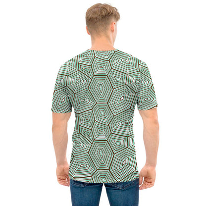 Turtle Shell Pattern Print Men's T-Shirt
