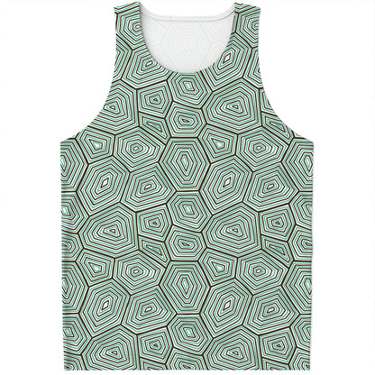 Turtle Shell Pattern Print Men's Tank Top