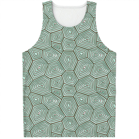 Turtle Shell Pattern Print Men's Tank Top