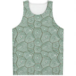 Turtle Shell Pattern Print Men's Tank Top
