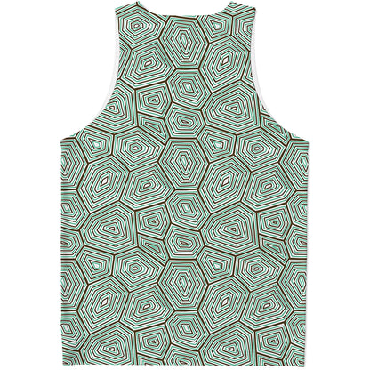 Turtle Shell Pattern Print Men's Tank Top