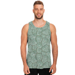 Turtle Shell Pattern Print Men's Tank Top