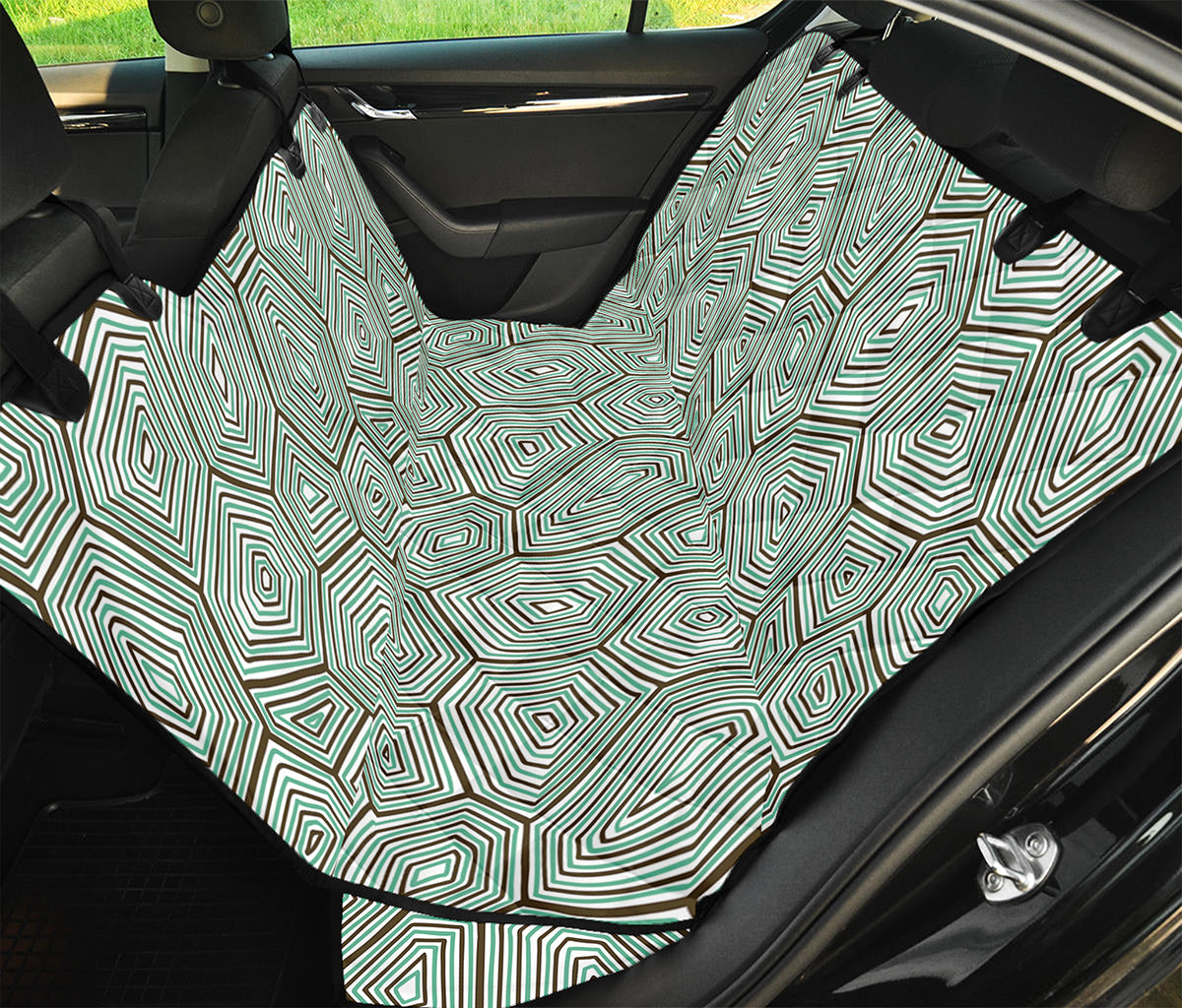 Turtle Shell Pattern Print Pet Car Back Seat Cover