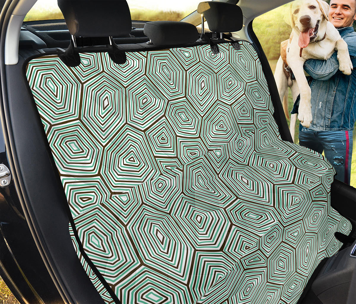 Turtle Shell Pattern Print Pet Car Back Seat Cover