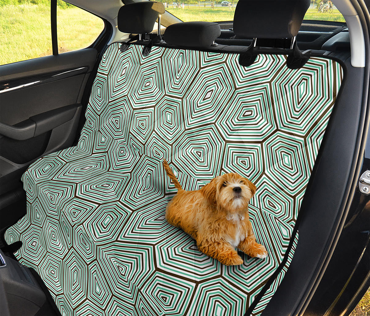 Turtle Shell Pattern Print Pet Car Back Seat Cover