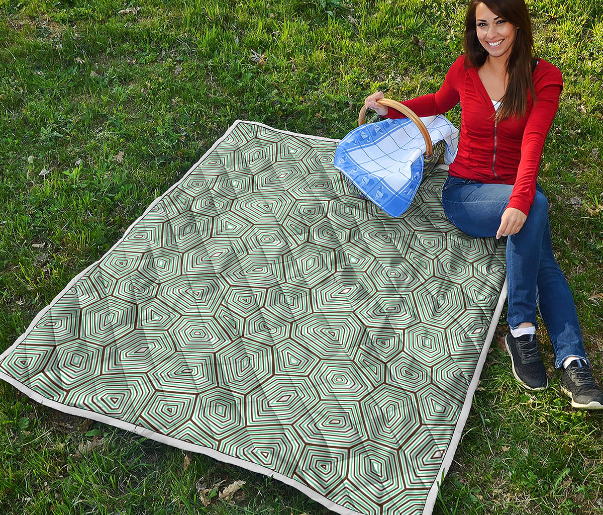 Turtle Shell Pattern Print Quilt