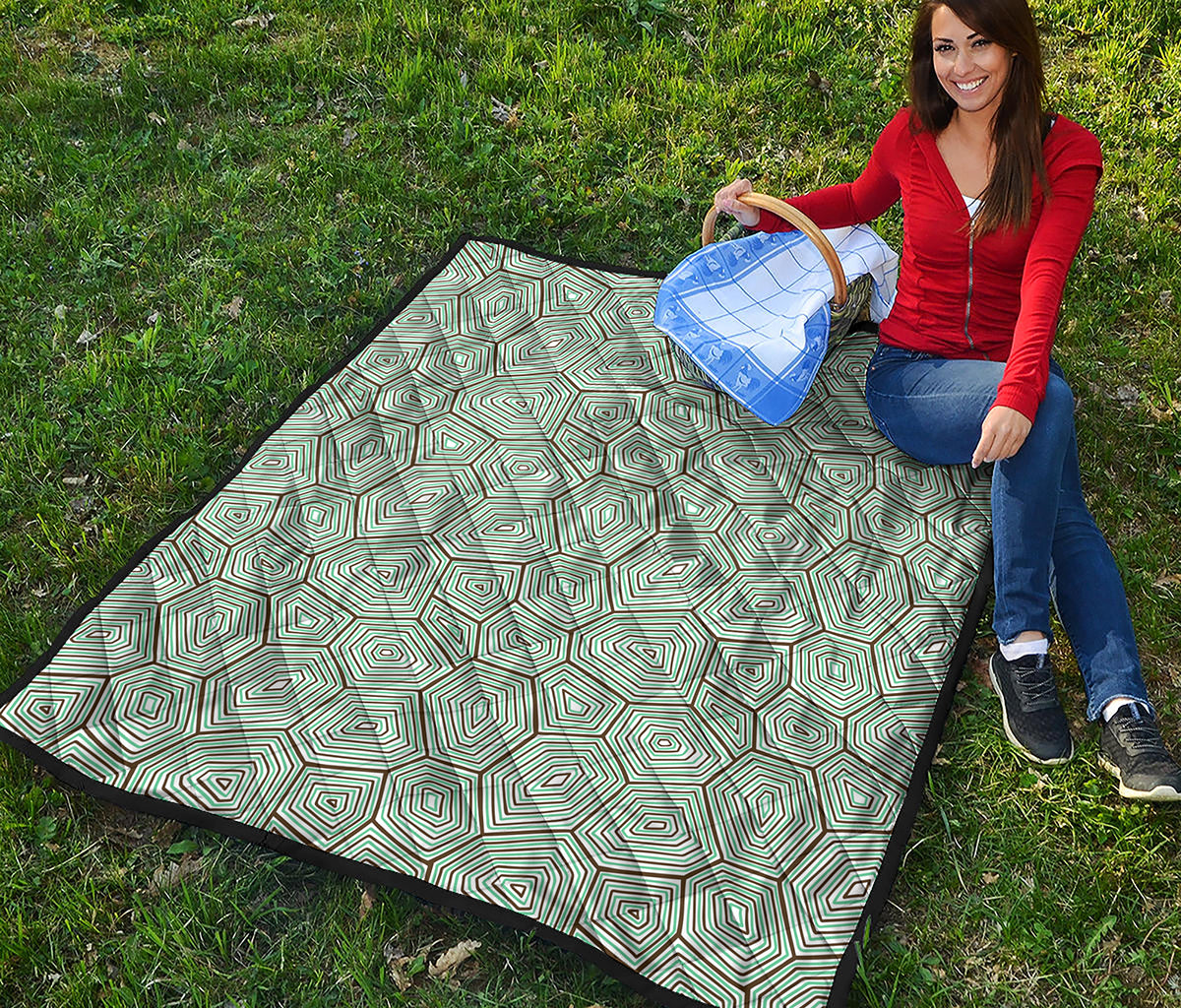 Turtle Shell Pattern Print Quilt