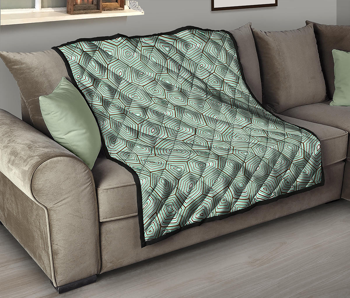 Turtle Shell Pattern Print Quilt