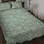Turtle Shell Pattern Print Quilt Bed Set