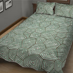Turtle Shell Pattern Print Quilt Bed Set