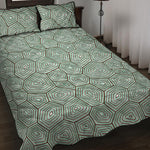 Turtle Shell Pattern Print Quilt Bed Set