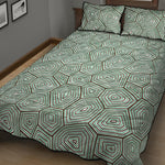 Turtle Shell Pattern Print Quilt Bed Set