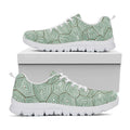 Turtle Shell Pattern Print White Running Shoes