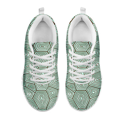 Turtle Shell Pattern Print White Sneakers