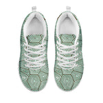 Turtle Shell Pattern Print White Sneakers