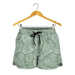 Turtle Shell Pattern Print Women's Shorts