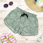Turtle Shell Pattern Print Women's Shorts