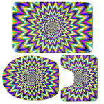 Twinkle Psychedelic Optical Illusion 3 Piece Bath Mat Set