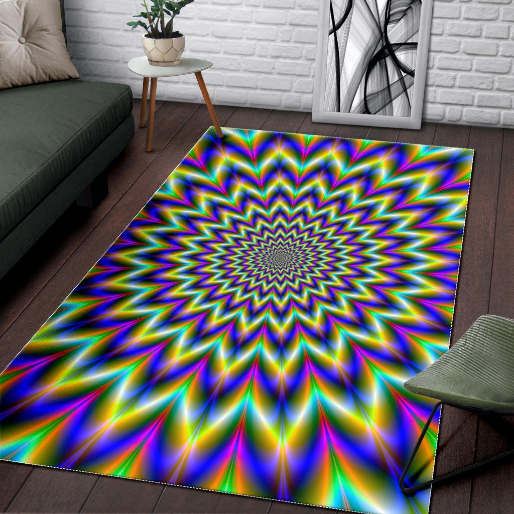 Twinkle Psychedelic Optical Illusion Area Rug GearFrost