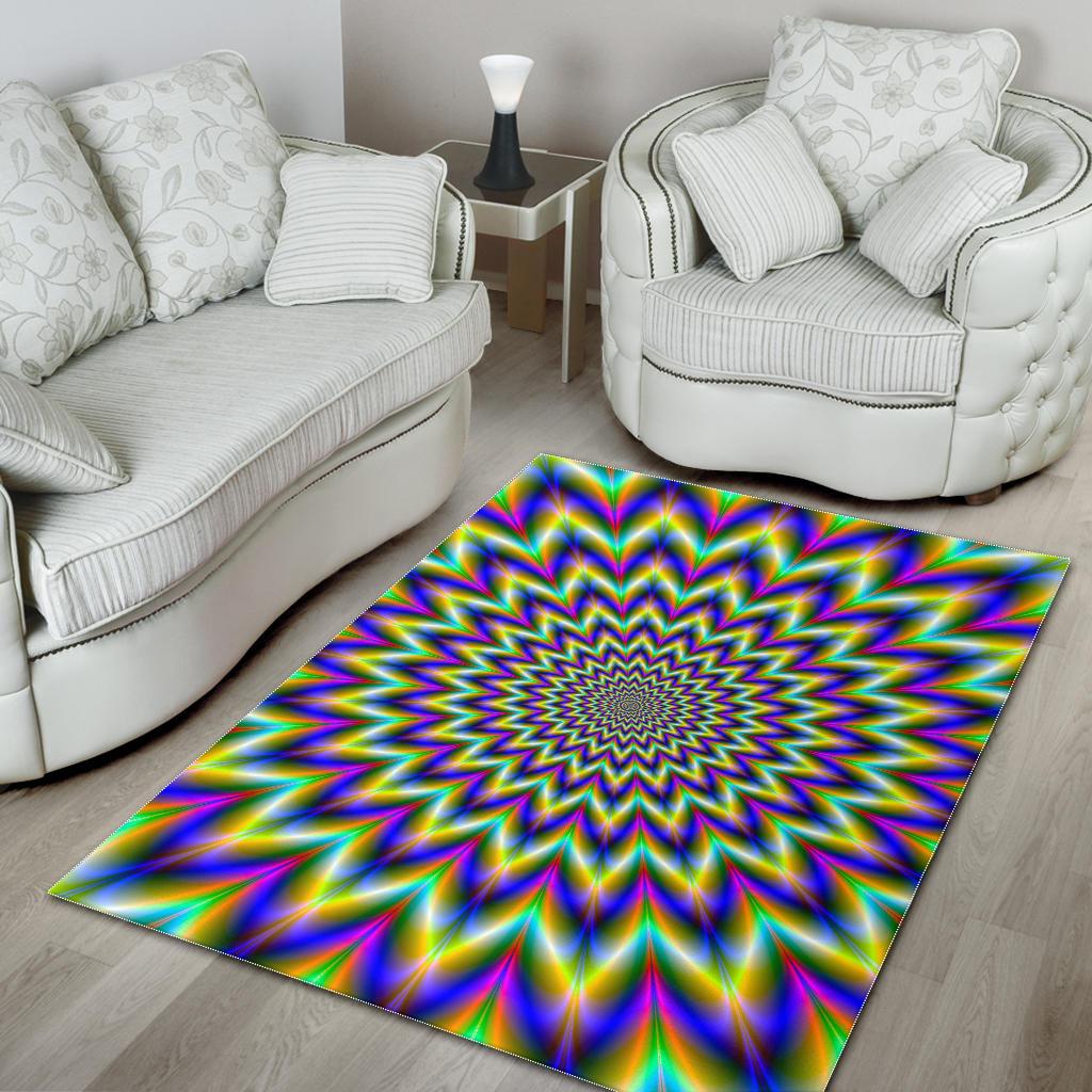 Twinkle Psychedelic Optical Illusion Area Rug GearFrost