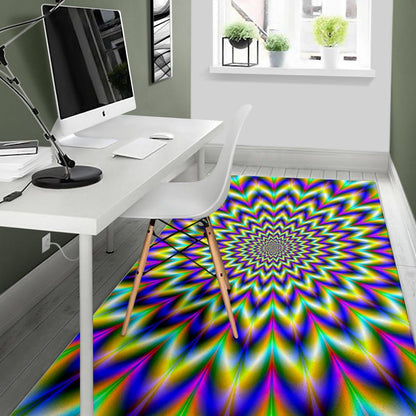 Twinkle Psychedelic Optical Illusion Area Rug GearFrost