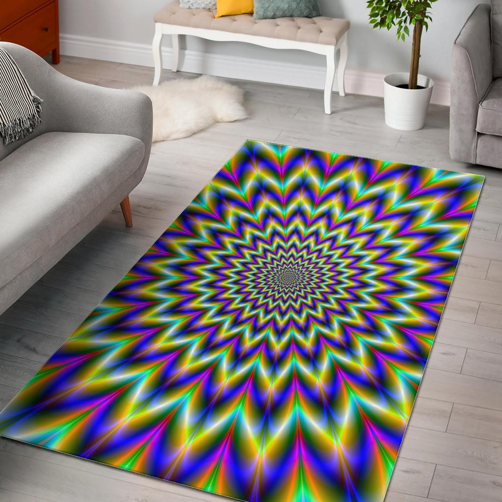 Twinkle Psychedelic Optical Illusion Area Rug GearFrost