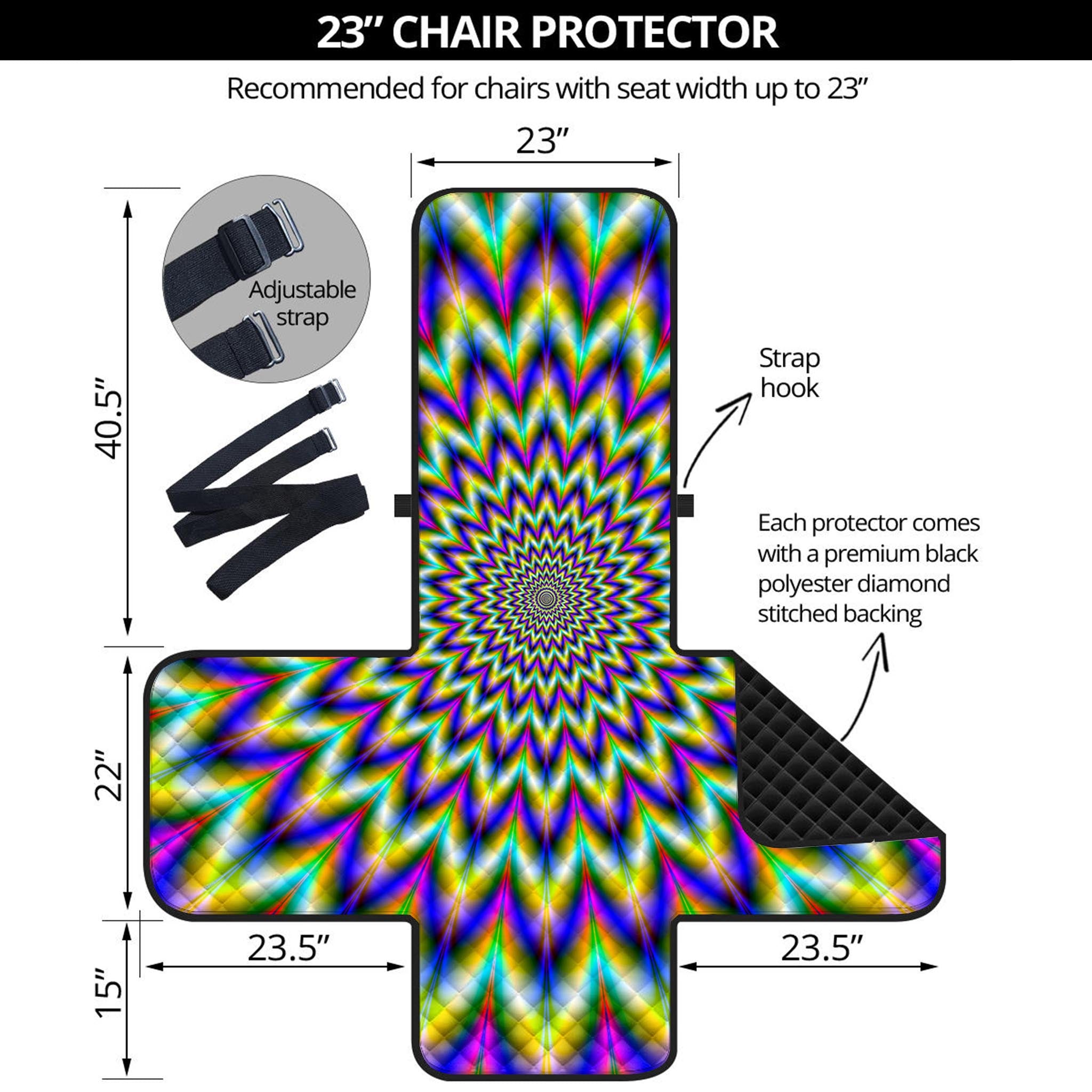 Twinkle Psychedelic Optical Illusion Armchair Protector