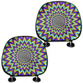Twinkle Psychedelic Optical Illusion Car Headrest Covers