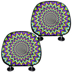 Twinkle Psychedelic Optical Illusion Car Headrest Covers