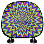 Twinkle Psychedelic Optical Illusion Car Headrest Covers