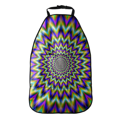 Twinkle Psychedelic Optical Illusion Car Seat Organizers