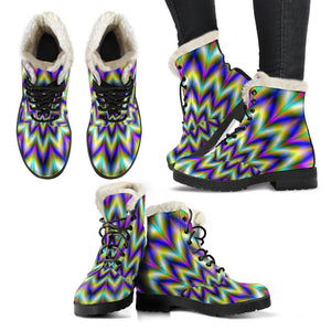 Twinkle Psychedelic Optical Illusion Comfy Boots GearFrost