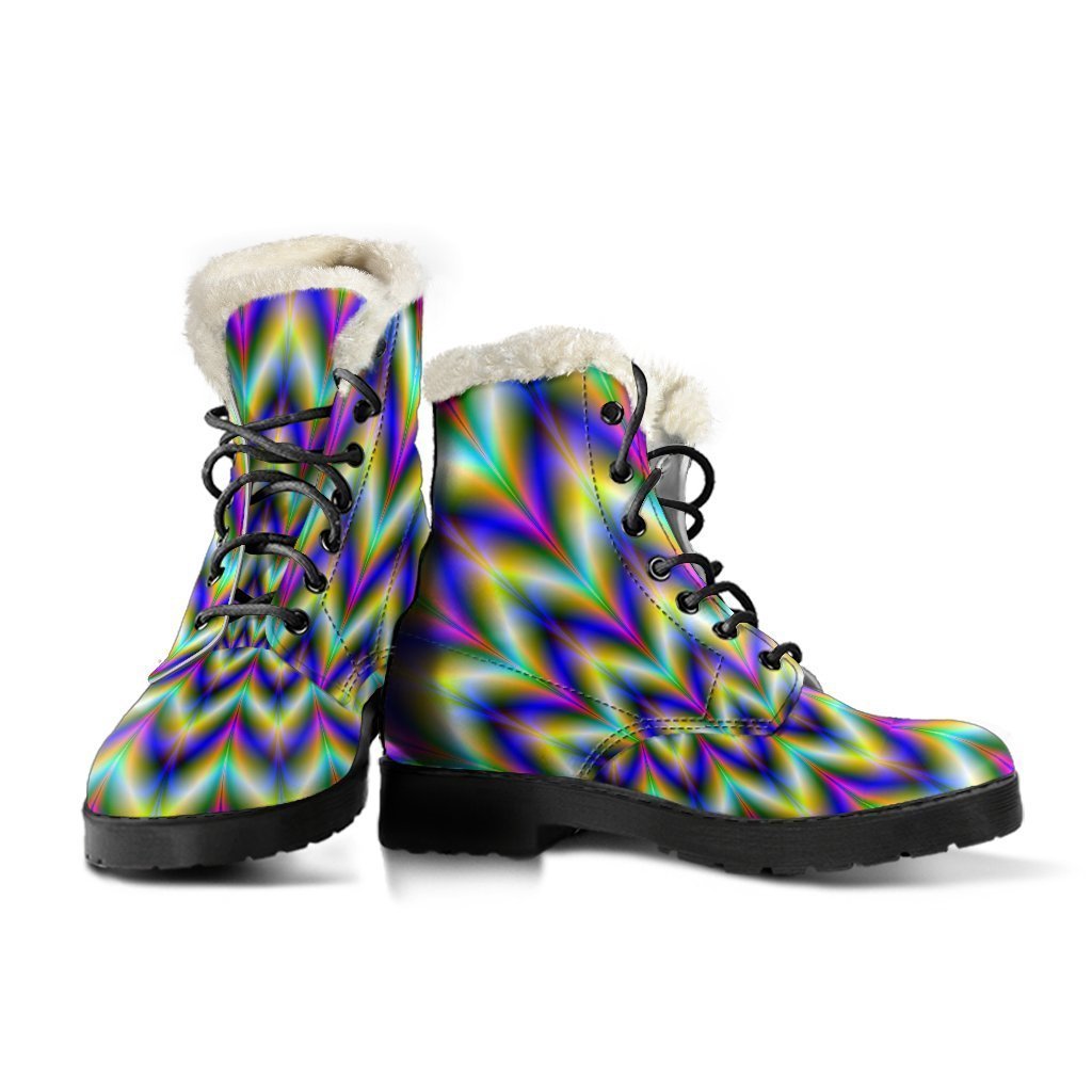 Twinkle Psychedelic Optical Illusion Comfy Boots GearFrost