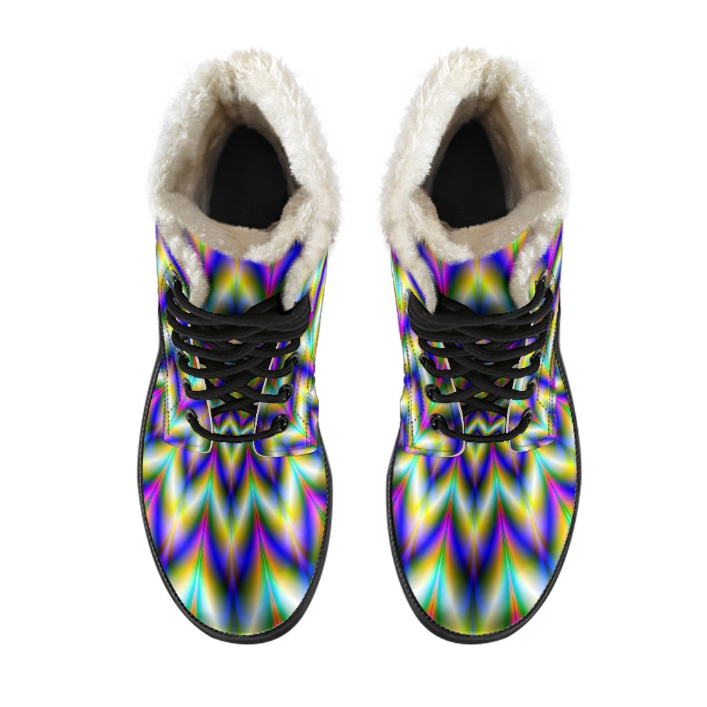 Twinkle Psychedelic Optical Illusion Comfy Boots GearFrost