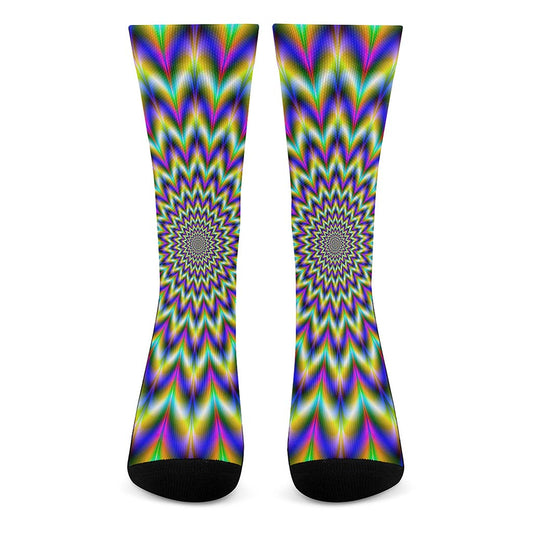 Twinkle Psychedelic Optical Illusion Crew Socks