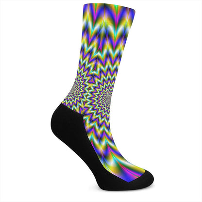 Twinkle Psychedelic Optical Illusion Crew Socks