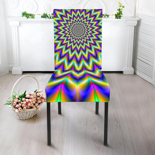 Twinkle Psychedelic Optical Illusion Dining Chair Slipcover