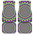 Twinkle Psychedelic Optical Illusion Front and Back Car Floor Mats