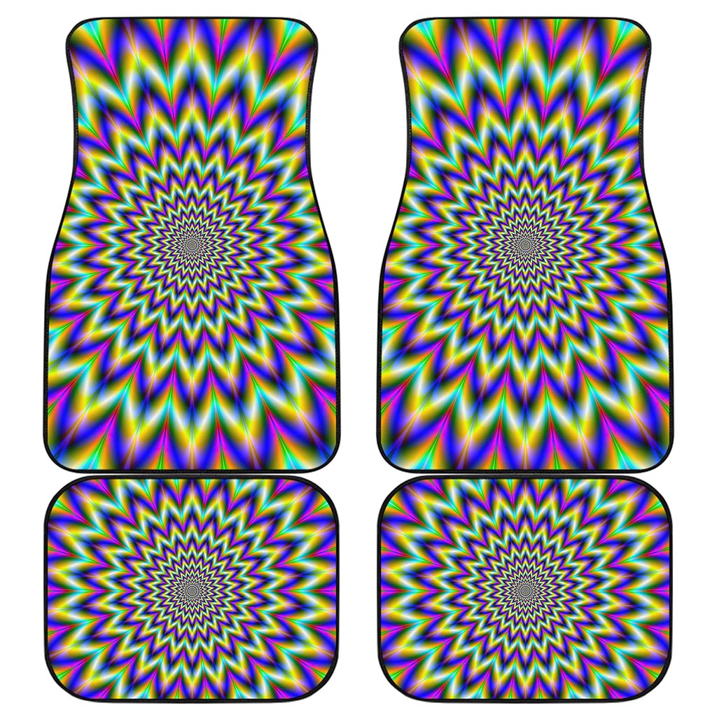 Twinkle Psychedelic Optical Illusion Front and Back Car Floor Mats