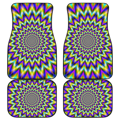 Twinkle Psychedelic Optical Illusion Front and Back Car Floor Mats