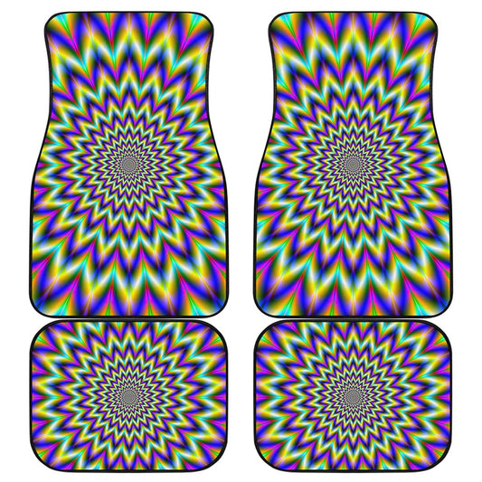 Twinkle Psychedelic Optical Illusion Front and Back Car Floor Mats