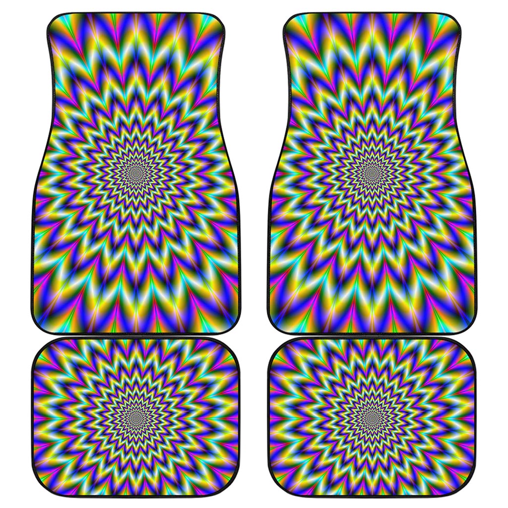 Twinkle Psychedelic Optical Illusion Front and Back Car Floor Mats