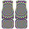 Twinkle Psychedelic Optical Illusion Front and Back Car Floor Mats